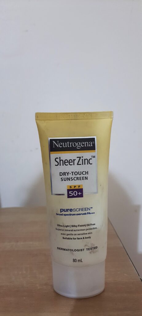 Neutrogena Sheer Zinc Dry-Touch Sunscreen SPF 50+