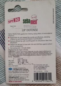 Sebamed lip balm ingredients
