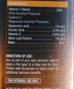 eclat vitamin c serum ingredients