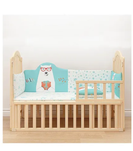 Polka Tots Elegant Wooden Rocking Cradle Baby Crib Cot